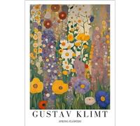 WDHBI HEKA Gustav Klimt Art Mural Gustav Klimt Peinture sur Toile Printemps Fleurs Impressions Affiches de Style Moderne pour la décoration de la Maison Photo 55x75cmx1 Non encadré