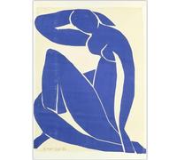 WDHBI HEKA Henri Matisse Affiches Bleu Corps Humain Art Mural Abstrait Peinture sur Toile Henri Matisse Impressions pour Salon Décoration Intérieure Photos 30x40cm sans Cadre