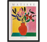 WDHBI HEKA Henri Matisse Art Mural Henri Matisse Peinture sur Toile Orchidée Fleur Vase Impressions Affiches de Style Moderne pour la décoration intérieure Photo 35x50cmx1 Non encadré