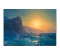 WDHBI HEKA Ivan Aivazovsky Affiche Steep Rocky Coast Wall Art Ivan Aivazovsky Peinture sur Toile Ivan Aivazovsky Impressions pour Photo déco rétro 15x20cmx1 sans Cadre