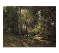 WDHBI HEKA Ivan I. Shishkin Art Mural Ivan I. Shishkin Peinture sur Toile Le Troupeau dans la forêt Impressions Style Moderne Affiches pour la décoration intérieure Photo 40X50cm Non encadré