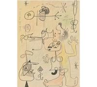 WDHBI HEKA Joan Miró Affiches abstraites Joan Miró estampes exposition Art mural Ligne Peinture sur toile Images esthétiques pour décor de salon 15x20cmx1 sans cadre