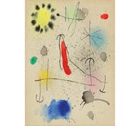 WDHBI HEKA Joan Miro Art Mural Joan Miro Affiche Coloré Graffiti Peinture sur Toile Joan Miro Ligne pour La Maison Salon Décor Photo 35x50cm sans Cadre