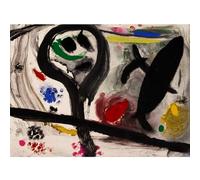 WDHBI HEKA Joan Miró photos art mural de style moderne Joan Miró estampes Peinture sur toile créative Affiche d’exposition pour la décoration du salon 15x20cmx1 sans cadre