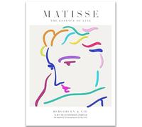 WDHBI HEKA Matisse Affiches pour femmes aux lignes colorées Art mural Matisse Peinture sur toile Fauvisme Impression abstraite Image pour décoration de salon 30 x 50 cm Sans cadre