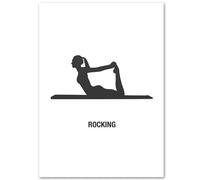 WDHBI HEKA Mouvements de yoga Affiche Style moderne Art mural Yoga Impressions Mouvements de yoga Pont à bascule Peinture sur toile Décoration intérieure Photo 15x20cmx1 Sans cadre