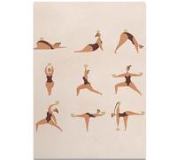 WDHBI HEKA Mouvements de Yoga Art Mural Impressions de Yoga Style Moderne Affiche Mouvement de Yoga Exposition Peinture sur Toile Décoration de la Maison Photo 40x60cmx1 sans Cadre