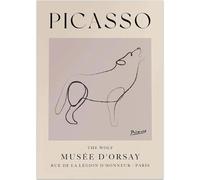 WDHBI HEKA Pablo Picasso Art Mural Pablo Picasso Affiches d’Animaux Dessin au Trait Impressions Peinture sur Toile de Style Moderne pour la décoration de la Maison Photo 55x75cmx1 Non encadré