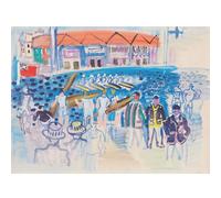 WDHBI HEKA Raoul Dufy Art Mural Raoul Dufy Affiche Impression Moderne Célèbre Raoul Dufy 《Oxford Cambridge》 Peinture sur Toile pour La Maison Décoration Murale Photo 40x60cmx1 sans Cadre