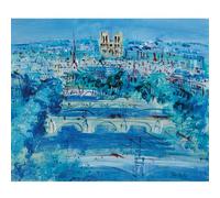 WDHBI HEKA Raoul Dufy Impression sur toile de style vintage paysage urbain sans cadre Bleu 40 x 60 cm