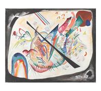 WDHBI HEKA Wassily Kandinsky Affiches 《Blanc Ovale》 Art Mural Wassily Kandinsky Impressions Peinture sur Toile de Style Moderne pour la décoration Murale de la Maison Photo 45x65cm sans Cadre