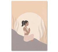 WDHBI HEKA Yoga Mouvements Affiche Yoga Art Mural Style Moderne Impressions Bohème Yoga Fille Méditation Peinture Toile Décoration De La Maison Photo 40x60cm sans Cadre