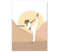 WDHBI HEKA Yoga Mouvements Impressions Yoga Art Mural Style Moderne Peinture sur Toile Yoga Mouvement Affiche Exposition Décoration de la Maison Photo 40x60cmx1 sans Cadre