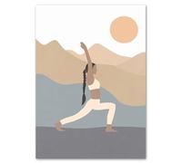 WDHBI HEKA Yoga Mouvements Impressions Yoga Toile Peinture Style Moderne Art Mural Yoga Mouvement Affiche Exposition Décoration de la Maison Photo 40x60cmx1 sans Cadre