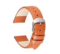 Wdjadp Bracelet en cuir véritable à motif lézard de 14 à 22 mm, convenant aussi bien aux tenues formelles que décontractées.,Orange,22 mm