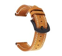 Wdjadp Bracelet en cuir véritable de 18/20/22/24 mm, convenant aux occasions formelles et décontractées, qu'elles soient professionnelles ou informelles.