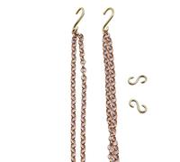 WDJBPSH Cimaise Tableau Kit Chaîne en Laiton de 1 M Long avec 4 Crochets, Réglable Galerie Accrochage Tableaux Accessoires pour Panneaux Signalisation, Affiches, Horloges Présentoir(6pcs)