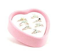 WDK Partner - A1300027 - Bijou et Cosmétique - Ecrin 7 bagues métal fantaisies