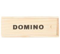 WDK PARTNER - A1300360 - Jeux de société - Jeu de dominos - Plumier bois, Naturel