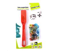 WDK PARTNER - A1300730 - Jeux de société - Bâton magnétique + 100 pions magnétiques | Couleur Aléatoire