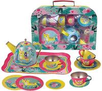 WDK PARTNER - A2502236 - Valisette avec dinette en métal Motif Tigres Tropical