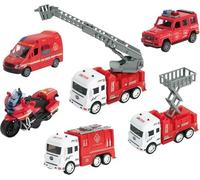 WDK PARTNER - A2502293-6 Véhicules de Pompiers 12cm avec Friction