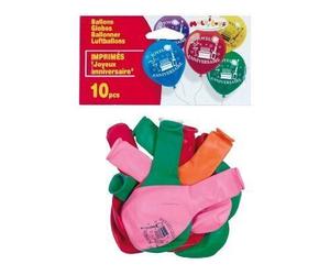 Wdk Partner - Dã¿Â©Corations - 10 Ballons Imprimã¿Â©S Joyeux Anniversaire