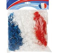 WDK PARTNER Perruque Bleu Blanc Rouge