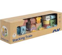 WDK PARTNER Train en Bois Animaux 32 cm