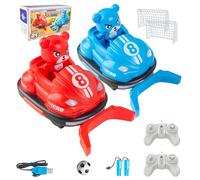WDKXCN 2 Pièces Auto Tamponneuse Enfant Telecommande,Auto-Tamponneuse Con Accessori per Il Calcio, Musica e LuciAutotamponeuse Télécommandé Voiture,Bumper Carper Bambini e Bambine Dai 6 Anni in Su