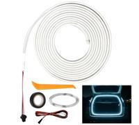 WDKXCN Barre Lumineuse Automatique pour Coffre de Voiture, Décoration de Boîte de Queue, (Blanc, Cercle Complet 4M)
