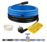 WDKXCN Cable Chauffant Antigel, 4M Cordon Chauffant Antigel Autorégulant avec Thermostat Intégré pour Protéger les Tuyaux d'Eau, Fil Chauffant Antigel pour Plantes, Tuyaux de Maison, Gouttières