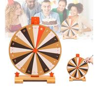 WDKXCN Roue de la fortune de 37 cm - 24 emplacements - Roue de la fortune à tourner - Roue de la fortune en bois - Pour carnaval, fêtes de carnaval, jeux de mots - Noël