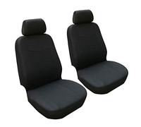 WDMNAO 1 Paire de Housses de Siège Avant de Voiture en Tissu Polyester pour Peugeot Bipper 2008-2019, Housses de Siège de Voiture Avant pour Conducteur et Passager,A Black