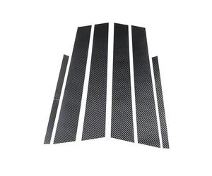 WDMNAO 6 Pièces Autocollant de Colonne Montante Centrale de Voiture pour R-enault Clio 2012-2019, Garniture de Montant B de Vitre de Portière de Voiture Tuning Accessoires,B-Carbon Fiber Look