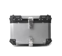 WDMNAO Top Case de Moto pour Ducati Multistrada V4 V4S Sport 1A, Coffre de Moto Étanche, Boîte de Queue de Moto en Aluminium avec Serrure de Sécurité,SLIVER-38L