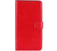 WDMYLFTW Coque pour Blackview BV8100 Housse, Antichoc Flip Bumper Rabat Étui de Protection Cuir PU Porte Carte Pochette de Portefeuille Case Cover Etui (Rouge)