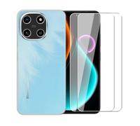 WDMYLFTW Coque pour Blackview Color 6 Cover + 2 Pièces Verre trempé écran Film Protecteur - Silicone Bumper Transparent TPU Souple Housse Étui Protection Case (Clear)