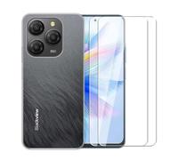 WDMYLFTW Coque pour Blackview Shark 9 Cover + 2 Pièces Verre trempé écran Film Protecteur - Silicone Bumper Transparent TPU Souple Housse Étui Protection Case (Clear)