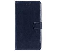 WDMYLFTW Coque pour Doogee Blade 20 Play Housse, Antichoc Flip Bumper Rabat Étui de Protection Cuir PU Porte Carte Pochette de Portefeuille Case Cover Etui (Bleu Marine)