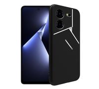 WDMYLFTW Coque pour Tecno Pova 5 Pro Transparent Silicone TPU Bumper Crystal Protection Case Cover Shell Housse Étui (Black)