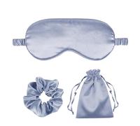 WDOPEN Masque de sommeil en soie, masque pour les yeux pour le sommeil, masque de sommeil doux, respirant et occultant, pour voyage, maison (bleu)