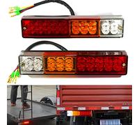 WDragon Lot de 2 feux arrière de remorque 20 LED pour remorque, camion, caravane, camion, camionnette, tracteur 3 W DC12 V