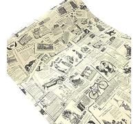 WDragon Papier adhésif vintage pour décoration de meubles/papier peint/autocollants pour mobilier/armoires/penderie/étagères Motif journaux 45 x 250 cm