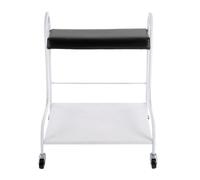 WDRENTOOL Beauty Salon Chariot à ongles ou bain de pieds - Chariot portable pour bain de pieds - Repose-pieds avec roues pour machine de beauté - Super grande table SPA - Noir