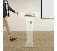 WDRENTOOL Clear Podium Stand - Champs en acrylique pour églises, coins de sécurité et tableau de rangement, durable pour l'école, l'église, message, pupitre, bureau, conférence, salle de réunion