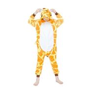 WDRHC Enfant Ensemble de Pyjama Licorne Grenouillère Animaux Romper Pajamas Onesie Animal Combinaison Costume Vêtement de Nuit en Flanelles Soirée Noël Déguisement Fille Garçon Girafe