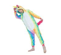 WDRHC Ensemble de Pyjama Licorne Grenouillère Animaux Romper Pajamas Kigurumi Onesie Cosplay Animal Combinaison Costume Vêtement de Nuit en Flanelles Soirée Noël Déguisement Arc - en - Ciel Cheval