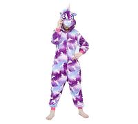 WDRHC Ensemble de Pyjama Licorne Grenouillère Animaux Romper Pajamas Kigurumi Onesie Cosplay Animal Combinaison Costume Vêtement de Nuit en Flanelles Soirée Noël Déguisement Le Cheval Violet