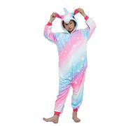 WDRHC Ensemble de Pyjama Licorne Grenouillère Animaux Romper Pajamas Kigurumi Onesie Cosplay Animal Combinaison Costume Vêtement de Nuit en Flanelles Soirée Noël Déguisement Cheval céleste Galactique